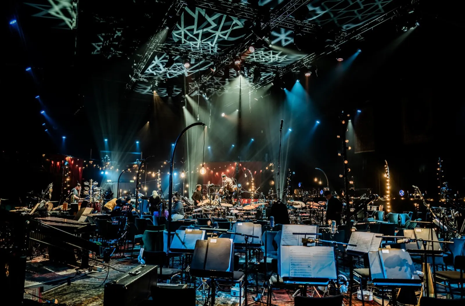 Generale repetitie met een orkestopstelling