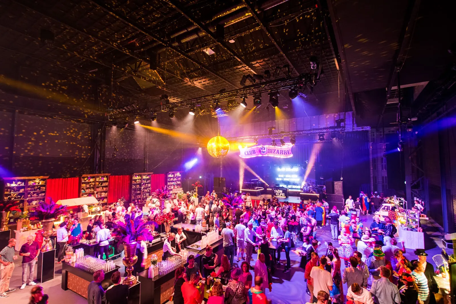 Packed hall during a staff party
